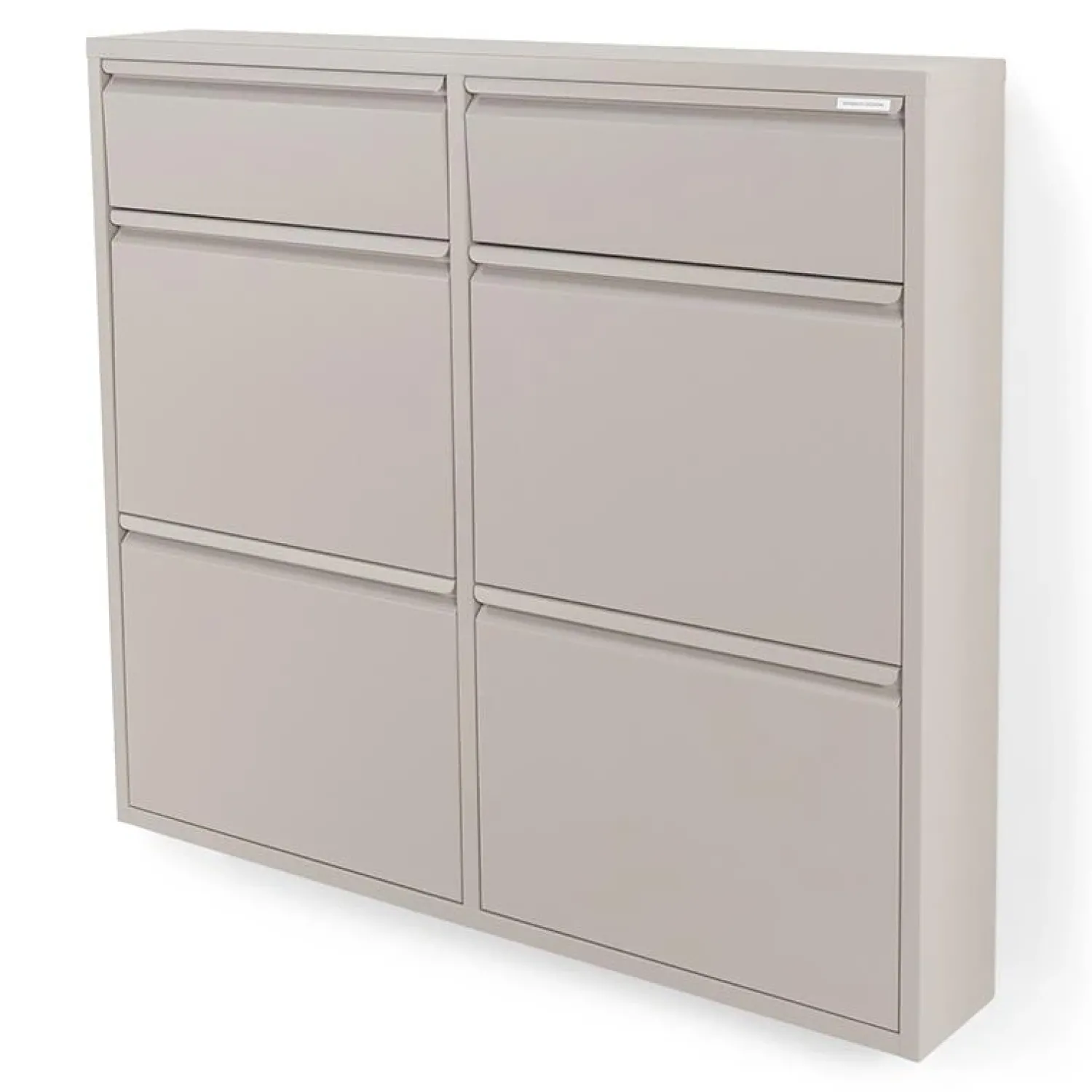 Redin Design Schoenenkasten|Schoenenkasten|Schoenenkast industrieel Pippen (6 lades) - Taupe metaal