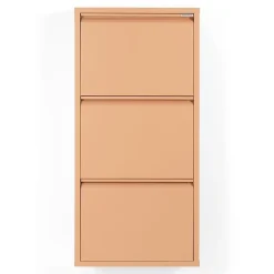 Redin Design Schoenenkasten|Schoenenkasten|Schoenenkast industrieel Pippen (3 lades) – Terracotta metaal
