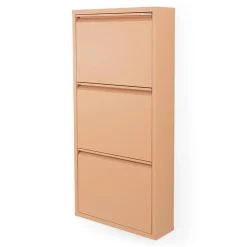 Redin Design Schoenenkasten|Schoenenkasten|Schoenenkast industrieel Pippen (3 lades) – Terracotta metaal
