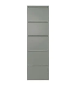 Redin Design Schoenenkasten|Schoenenkasten|Schoenenkast industrieel Pippen (5 lades) – Groen metaal