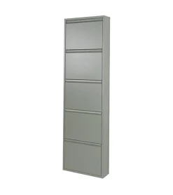 Redin Design Schoenenkasten|Schoenenkasten|Schoenenkast industrieel Pippen (5 lades) – Groen metaal