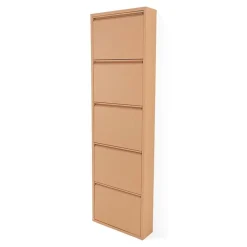 Redin Design Schoenenkasten|Schoenenkasten|Schoenenkast industrieel Pippen (5 lades) – Terracotta metaal