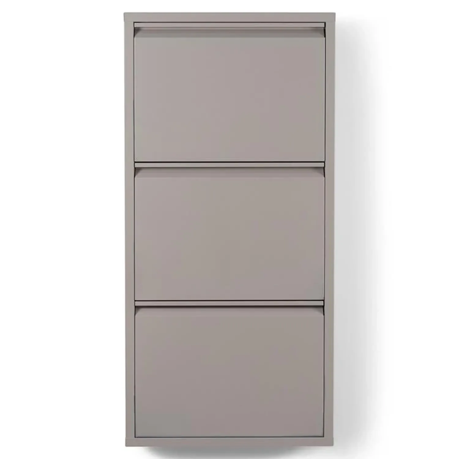 Redin Design Schoenenkasten|Schoenenkasten|Schoenenkast industrieel Pippen (3 lades) – Taupe metaal