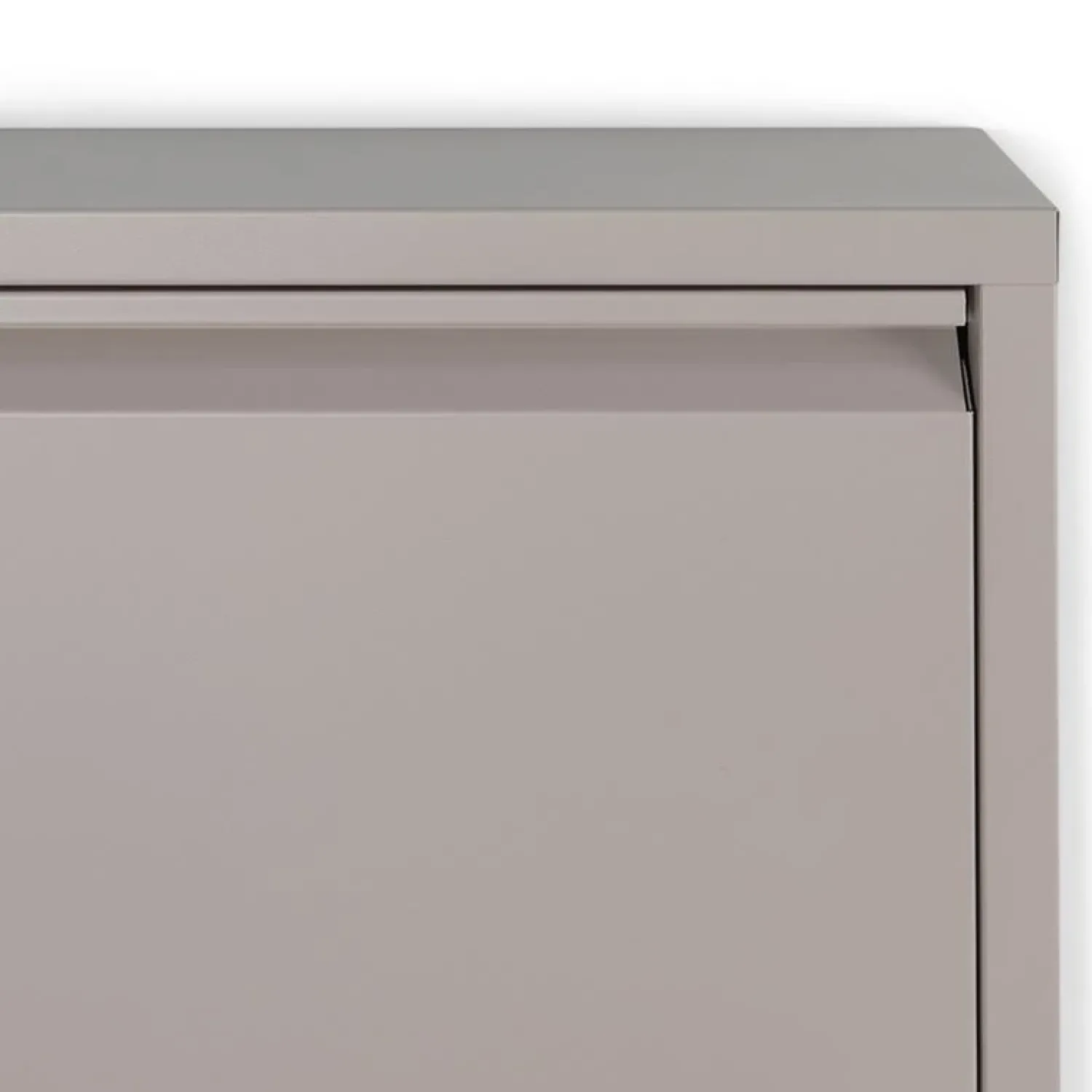 Redin Design Schoenenkasten|Schoenenkasten|Schoenenkast industrieel Pippen (3 lades) – Taupe metaal