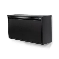 Redin Design Schoenenkasten|Schoenenkasten|Schoenenkast industrieel Pippen XL (1 lade) - zwart metaal