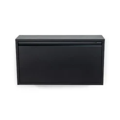 Redin Design Schoenenkasten|Schoenenkasten|Schoenenkast industrieel Pippen XL (1 lade) - zwart metaal