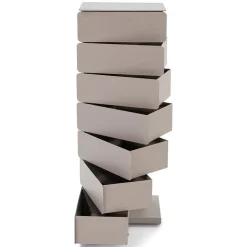 Redin Design Schoenenkasten|Schoenenkasten|Schoenenkast industrieel Rodman (7 lades) - Taupe metaal