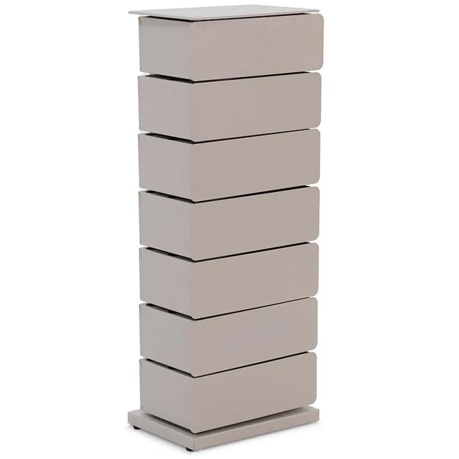 Redin Design Schoenenkasten|Schoenenkasten|Schoenenkast industrieel Rodman (7 lades) - Taupe metaal