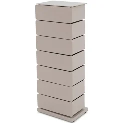 Redin Design Schoenenkasten|Schoenenkasten|Schoenenkast industrieel Rodman (7 lades) - Taupe metaal