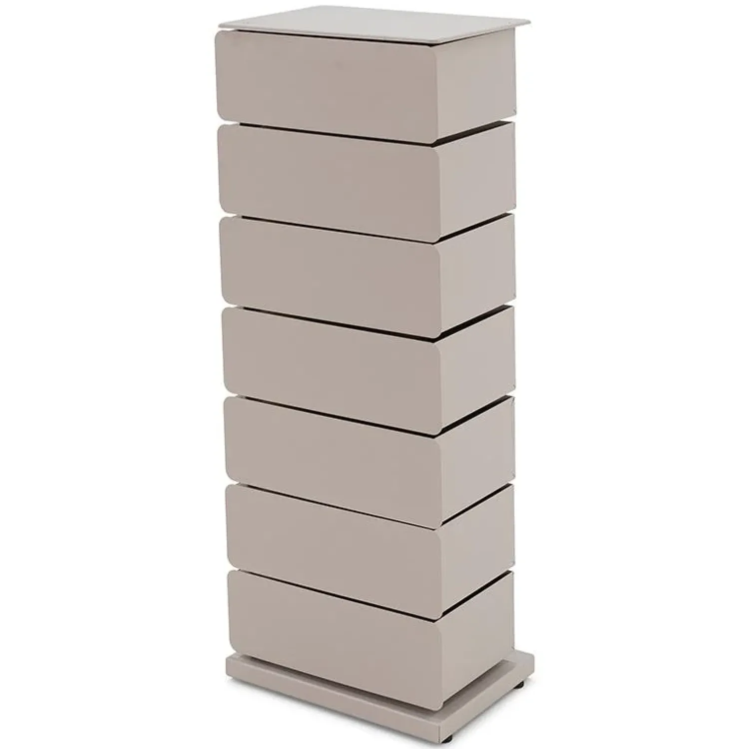 Redin Design Schoenenkasten|Schoenenkasten|Schoenenkast industrieel Rodman (7 lades) - Taupe metaal