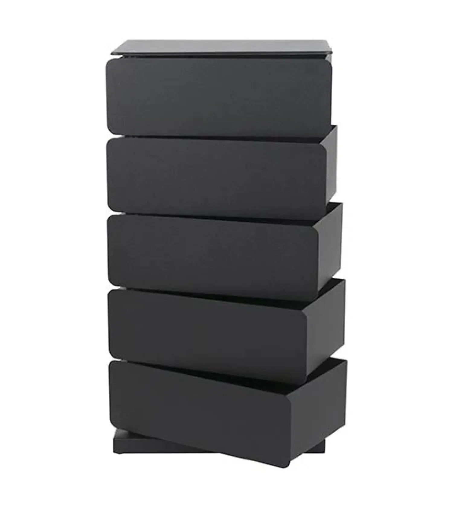 Redin Design Schoenenkasten|Ladenkasten|Schoenenkast industrieel Rodman (5 lades) – Zwart metaal