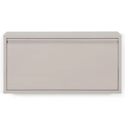 Redin Design Schoenenkasten|Schoenenkasten|Schoenenkastje industrieel Pippen (1 lade) – Taupe metaal