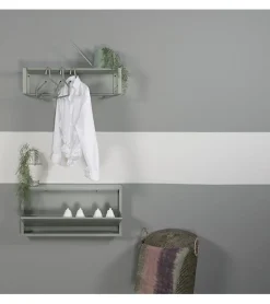 Redin Design Schoenenkasten|Schoenenkasten|Schoenenkastje industrieel Pippen (1 lade) – Groen metaal