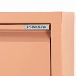 Redin Design Schoenenkasten|Schoenenkasten|Schoenenkastje industrieel Pippen (1 lade) – Terracotta metaal