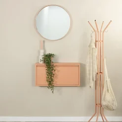 Redin Design Schoenenkasten|Schoenenkasten|Schoenenkastje industrieel Pippen (1 lade) – Terracotta metaal
