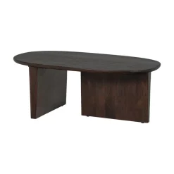WOOOD Salontafels|Seam Salontafel ovaal Mangohout Donkerbruin 110cm