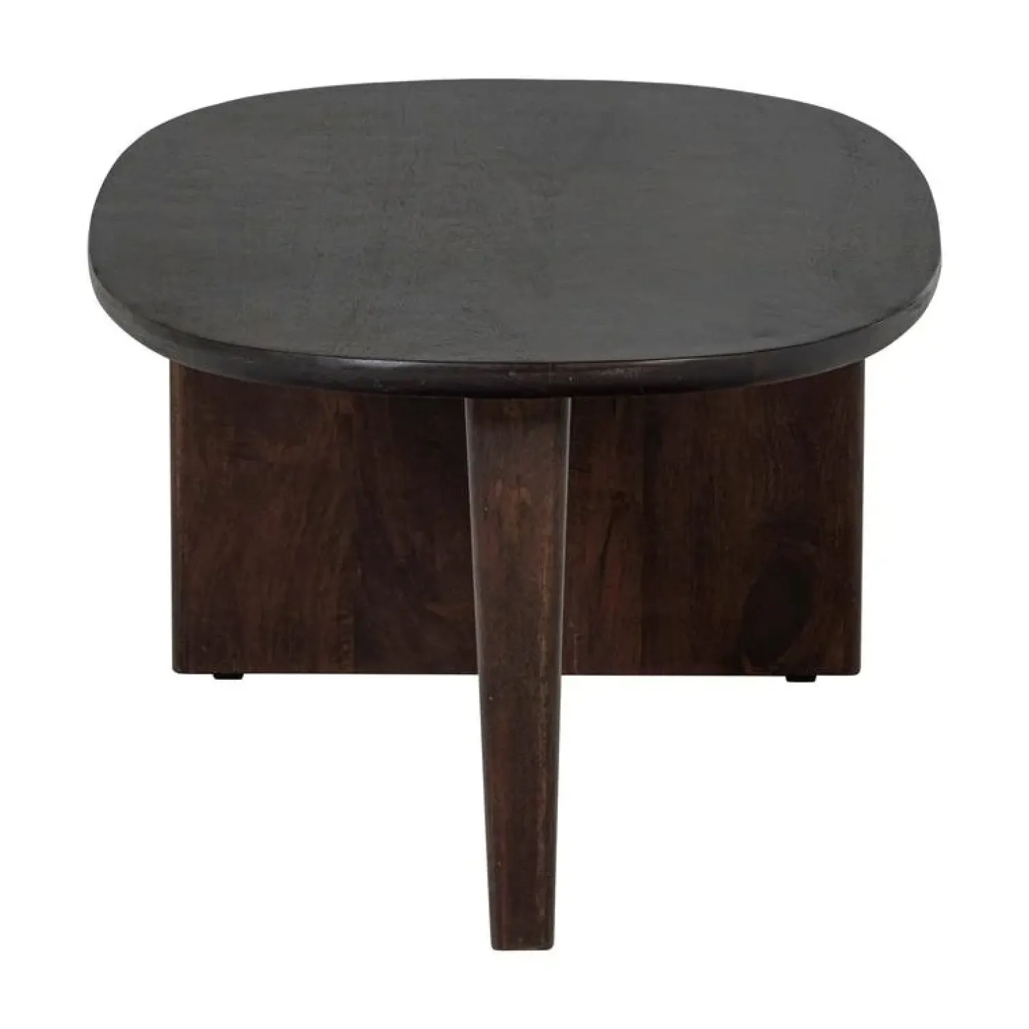 WOOOD Salontafels|Seam Salontafel ovaal Mangohout Donkerbruin 110cm
