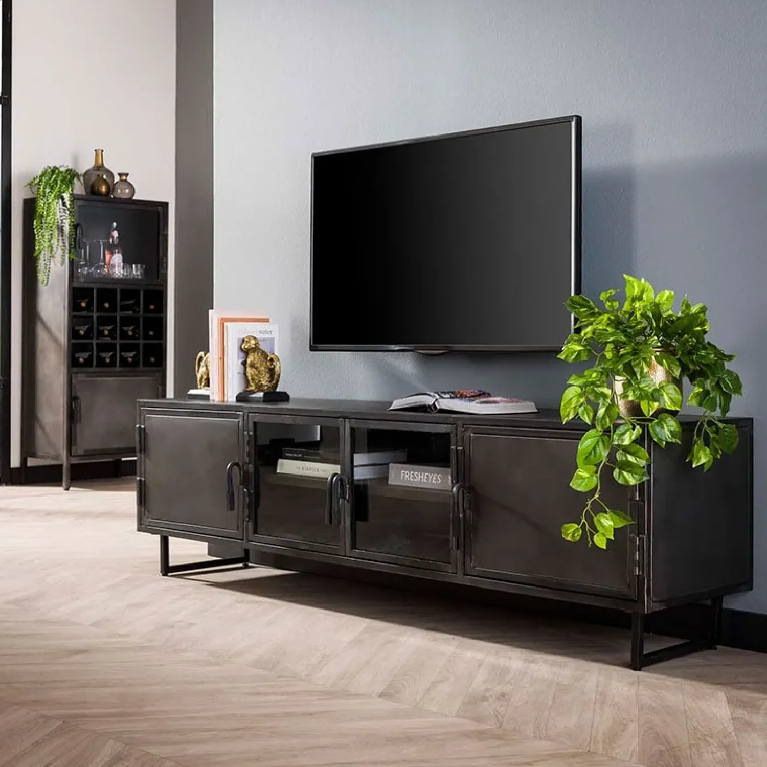Kalfort Industriele Kasten|Tv Meubels|Seattle tv meubel industrieel 180cm