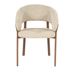 By Boo Eetkamerstoelen|Sedia Eetkamerstoel met armleuning Bruin