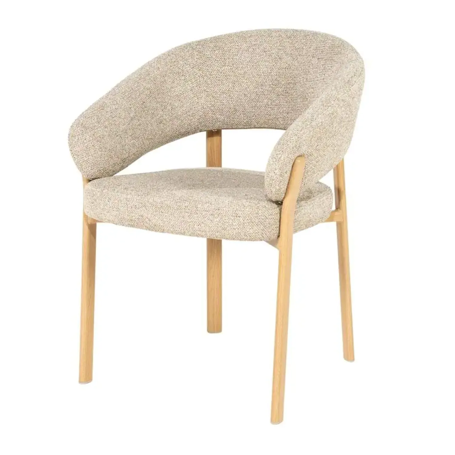 By Boo Eetkamerstoelen|Sedia Eetkamerstoel met armleuning Naturel