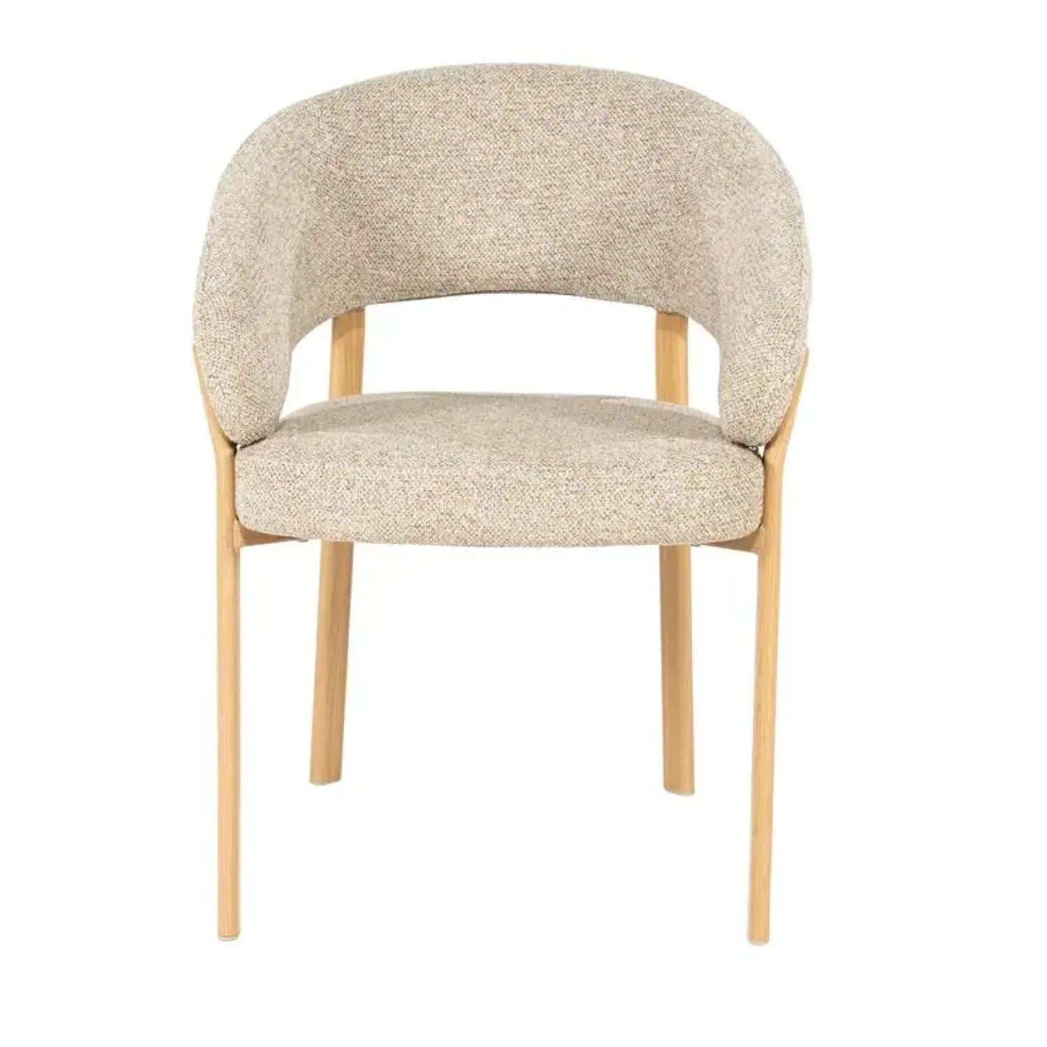 By Boo Eetkamerstoelen|Sedia Eetkamerstoel met armleuning Naturel