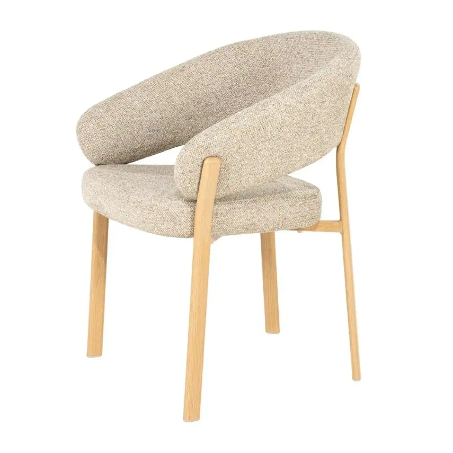 By Boo Eetkamerstoelen|Sedia Eetkamerstoel met armleuning Naturel