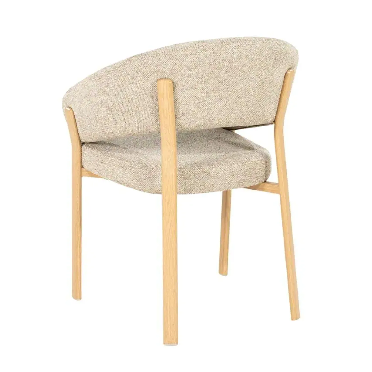 By Boo Eetkamerstoelen|Sedia Eetkamerstoel met armleuning Naturel