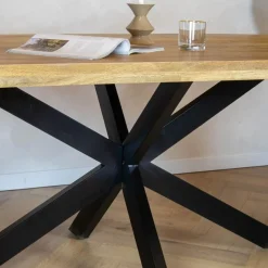 Furndea Eettafels|Senna eettafel industrieel rechthoek mangohout 160cm