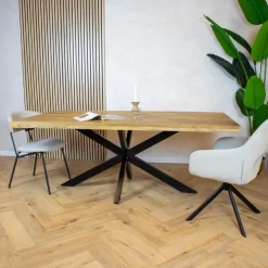 Furndea Eettafels|Senna eettafel industrieel rechthoek mangohout 160cm