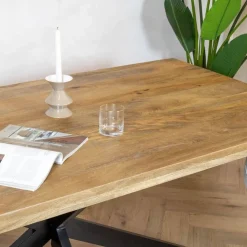 Furndea Eettafels|Senna eettafel industrieel rechthoek mangohout 160cm