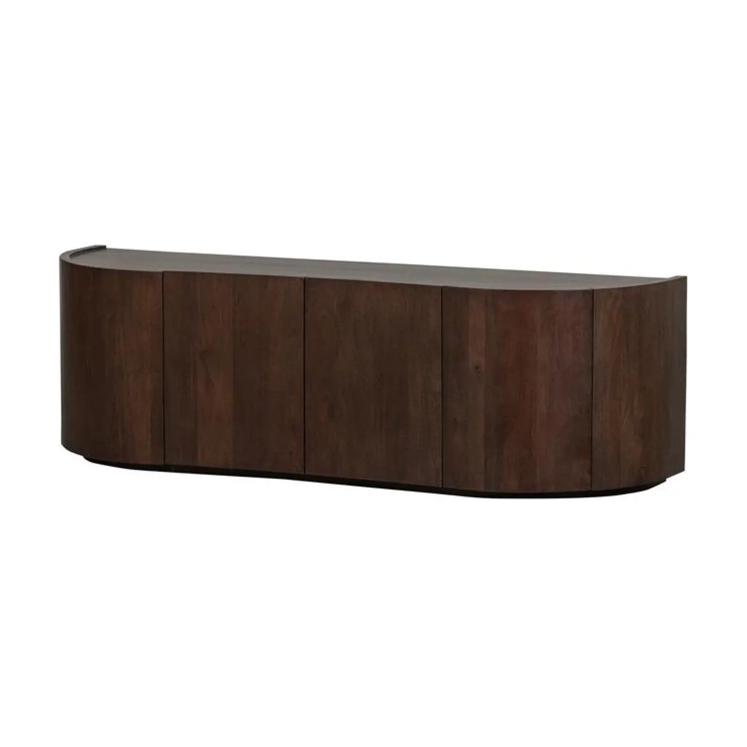 WOOOD Dressoirs|Industriele Kasten|Sense Dressoir 4-Deurs Mangohout Walnoot 160cm