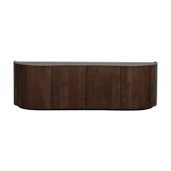 WOOOD Dressoirs|Industriele Kasten|Sense Dressoir 4-Deurs Mangohout Walnoot 160cm