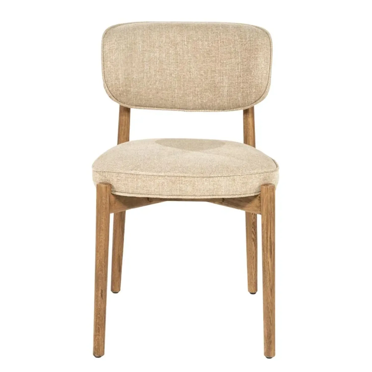 Eleonora Eetkamerstoelen|Serene Rune Eetkamerstoel Bruin hout - Taupe stof