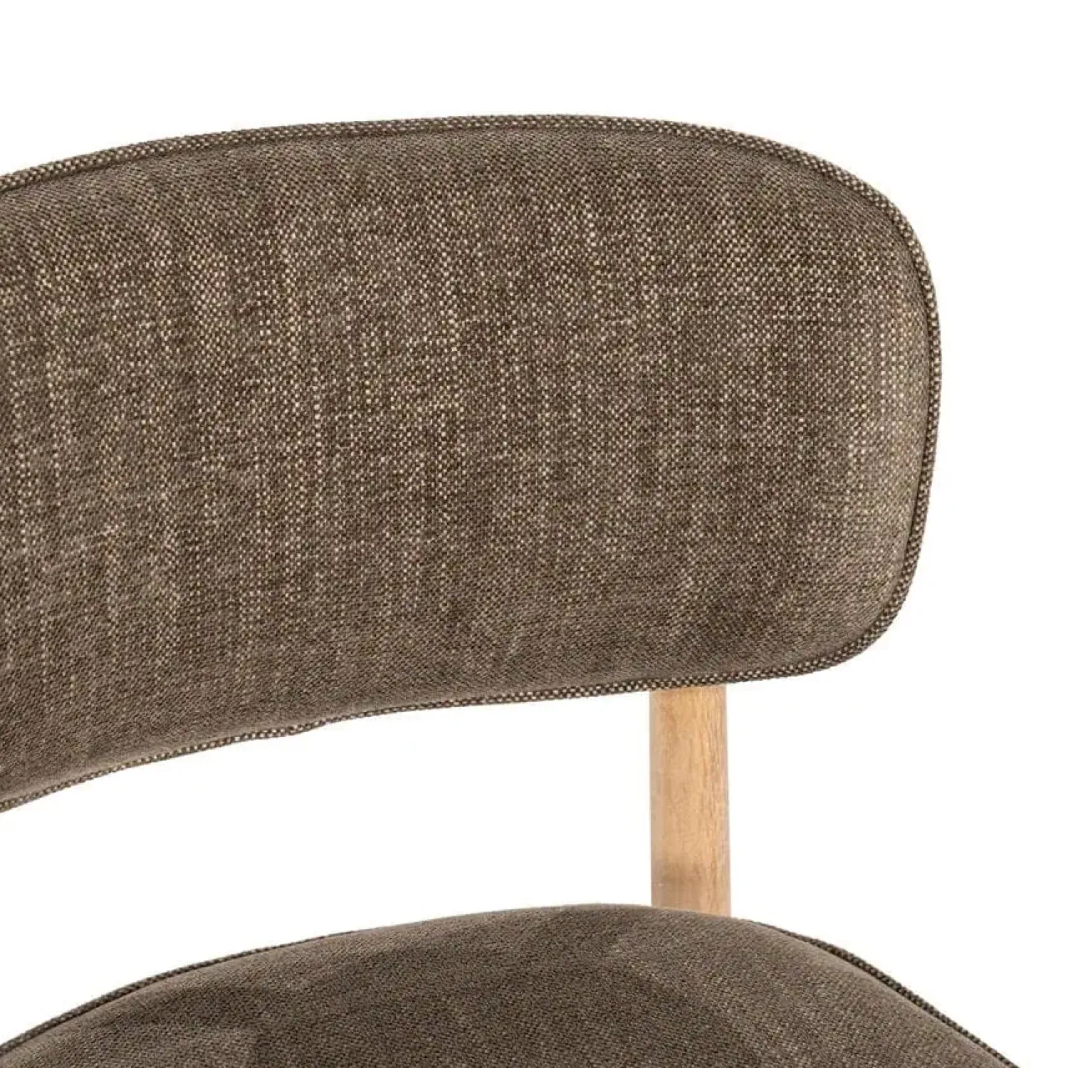 Eleonora Eetkamerstoelen|Serene Rune Eetkamerstoel Naturel hout - Bruine stof