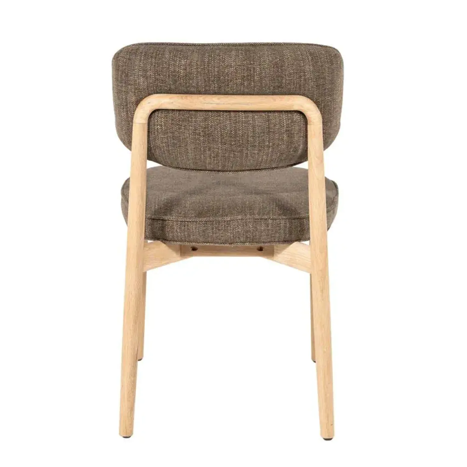 Eleonora Eetkamerstoelen|Serene Rune Eetkamerstoel Naturel hout - Bruine stof