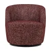 WOOOD Fauteuils|Serra Draaifauteuil Bordeauxrood Melange