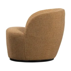 WOOOD Fauteuils|Serra Draaifauteuil Geweven Stof Curry Melange