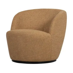 WOOOD Fauteuils|Serra Draaifauteuil Geweven Stof Curry Melange