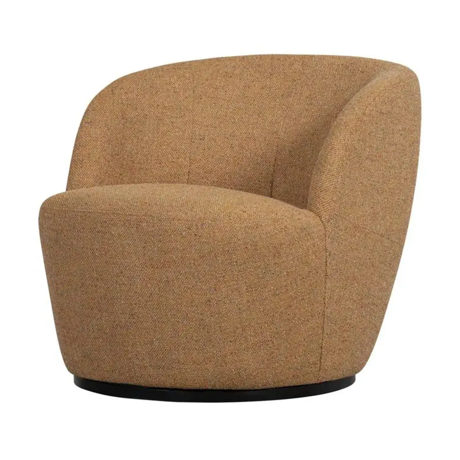 WOOOD Fauteuils|Serra Draaifauteuil Geweven Stof Curry Melange