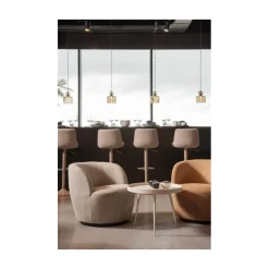WOOOD Fauteuils|Serra Draaifauteuil Geweven Stof Curry Melange