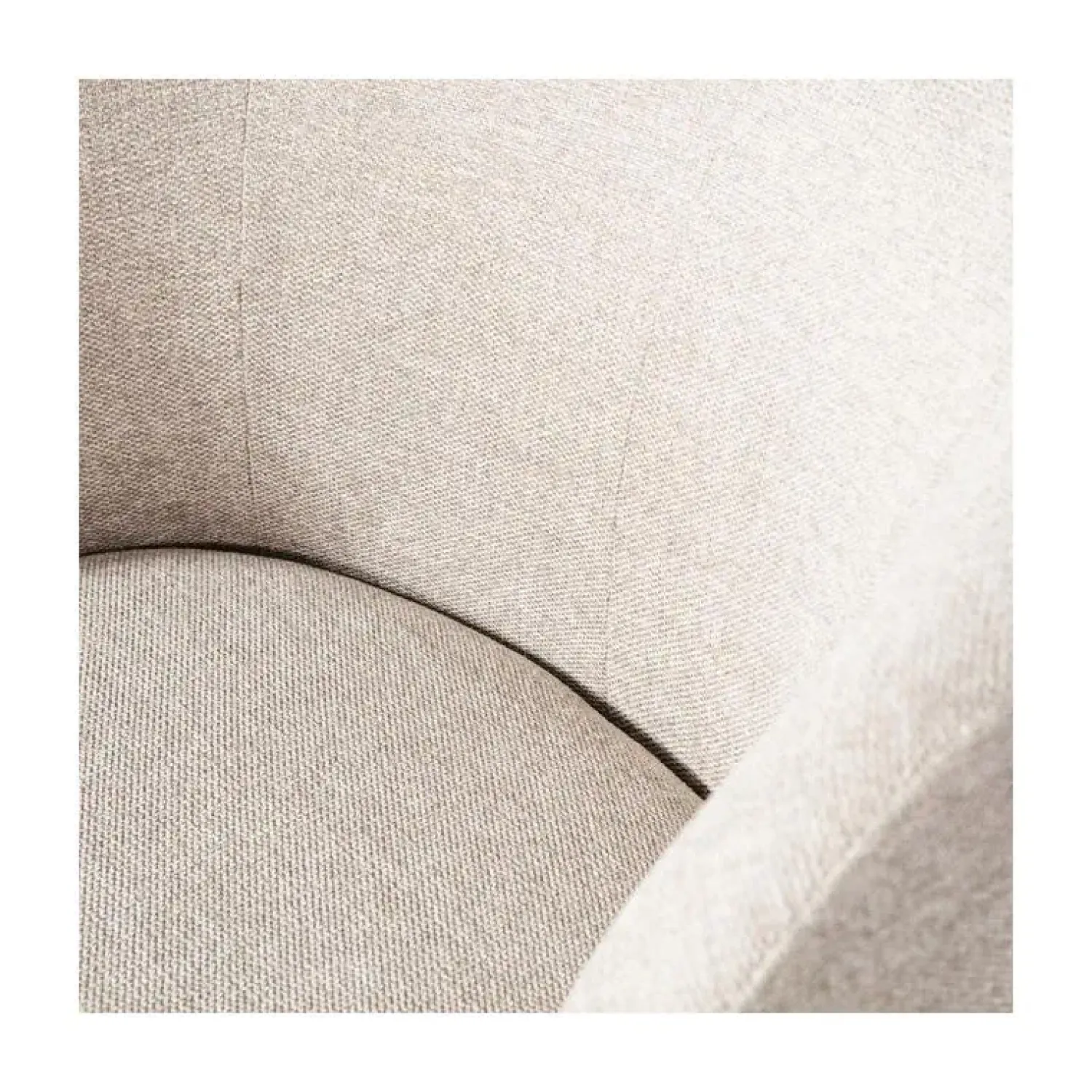 WOOOD Fauteuils|Serra Draaifauteuil Geweven Stof Off White