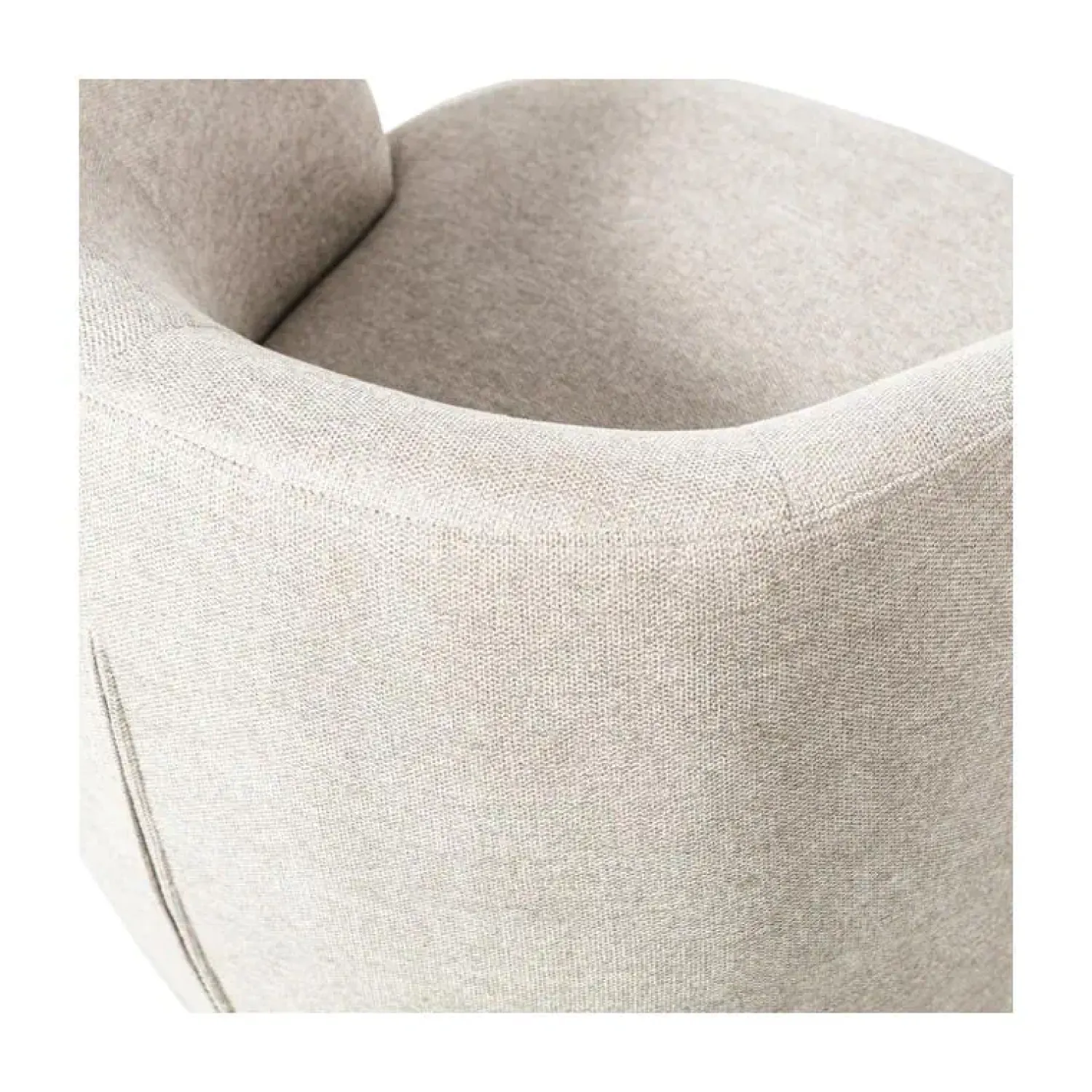 WOOOD Fauteuils|Serra Draaifauteuil Geweven Stof Off White