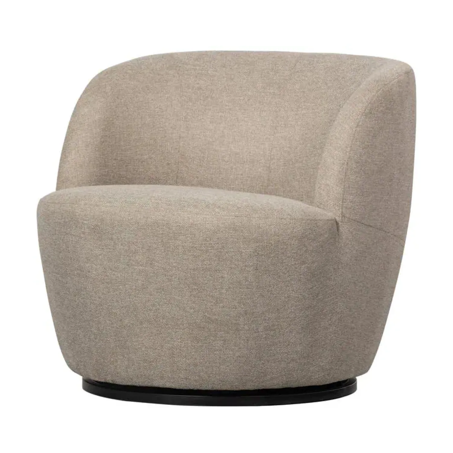 WOOOD Fauteuils|Serra Draaifauteuil Geweven Stof Zand