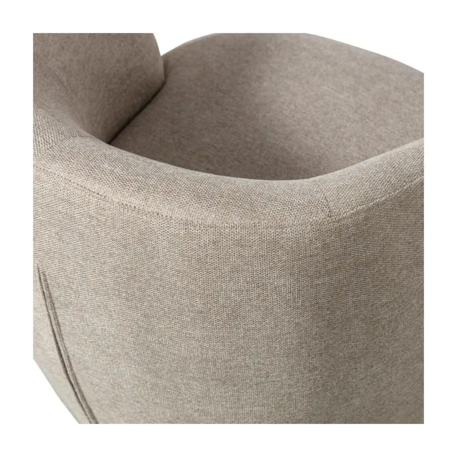 WOOOD Fauteuils|Serra Draaifauteuil Geweven Stof Zand