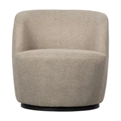 WOOOD Fauteuils|Serra Draaifauteuil Geweven Stof Zand