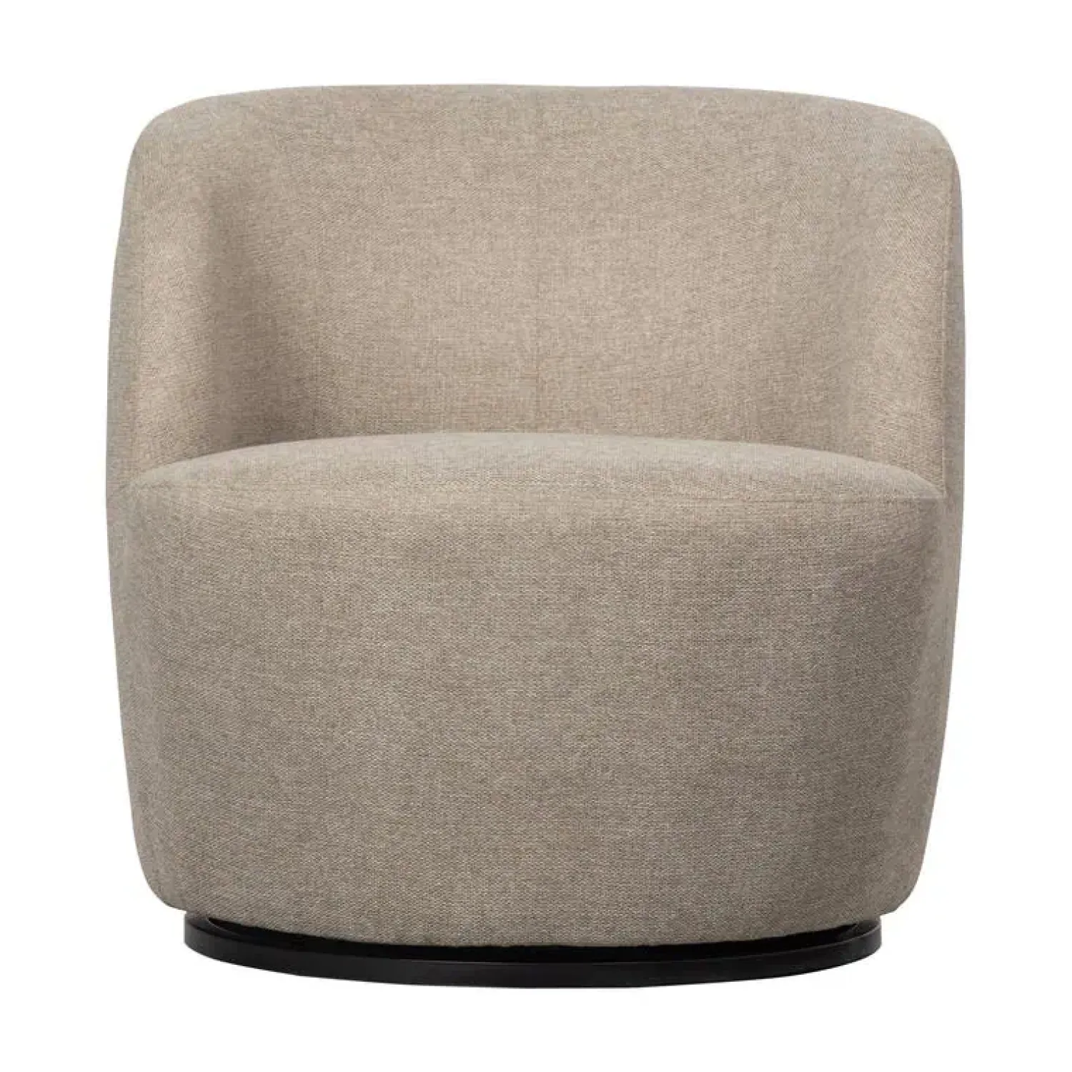 WOOOD Fauteuils|Serra Draaifauteuil Geweven Stof Zand