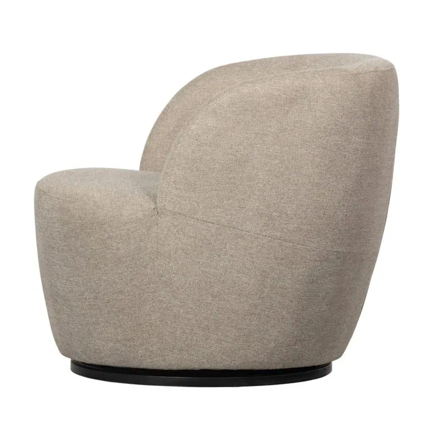 WOOOD Fauteuils|Serra Draaifauteuil Geweven Stof Zand
