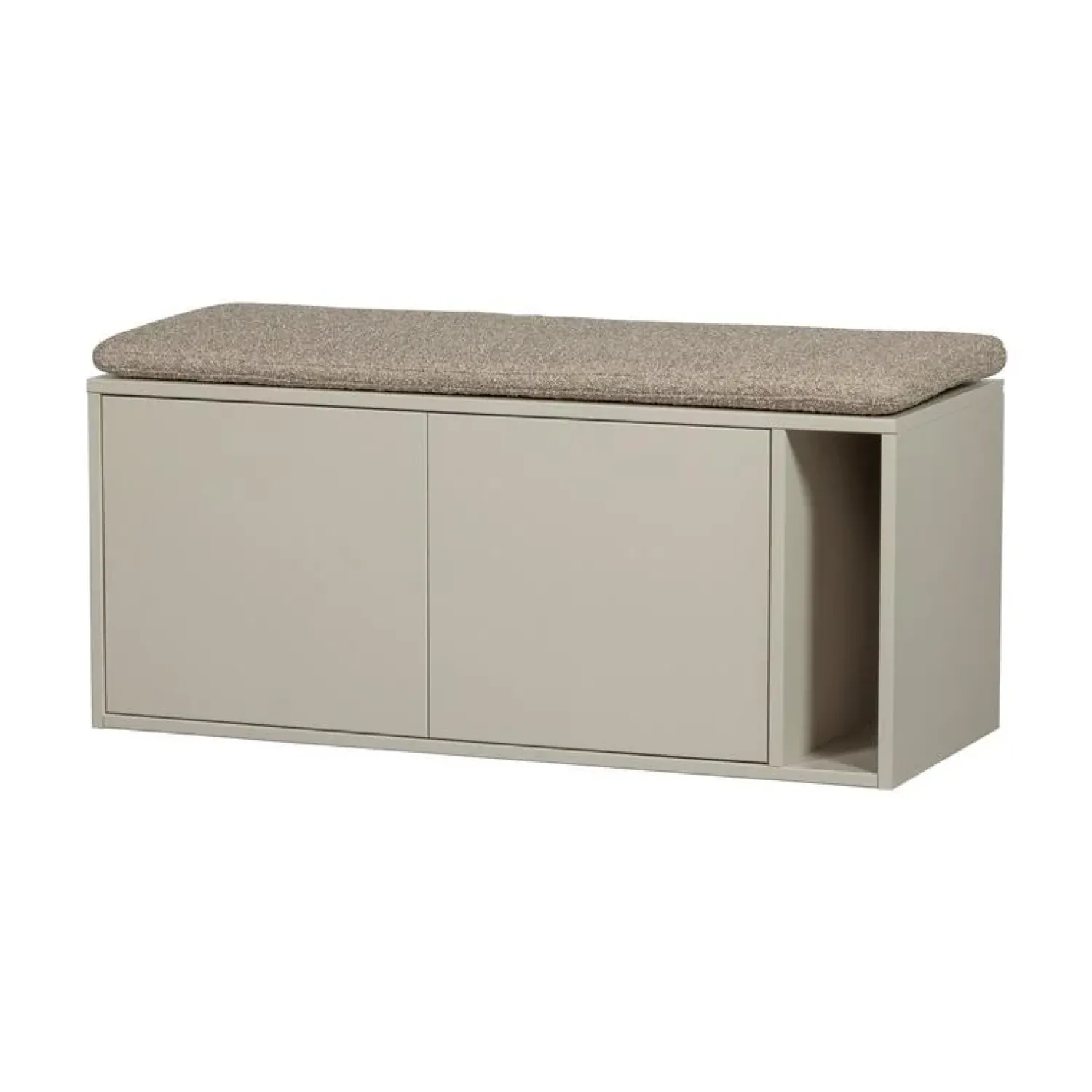vtwonen Industriele Kasten|Tv Meubels|Settle Down Tv meubel/bankje dust met zitkussen 108 cm