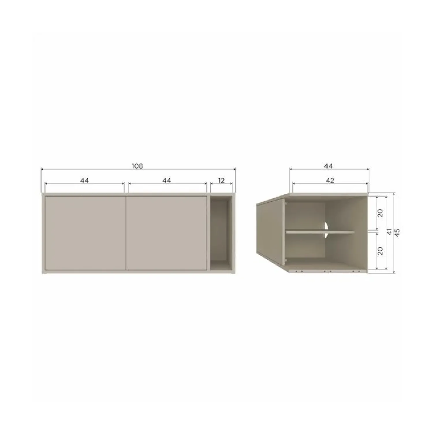 vtwonen Industriele Kasten|Tv Meubels|Settle Down Tv meubel/bankje grenen dust 108 cm