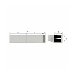 vtwonen Industriele Kasten|Tv Meubels|Settle Down Tv meubel grenen dust 200 cm